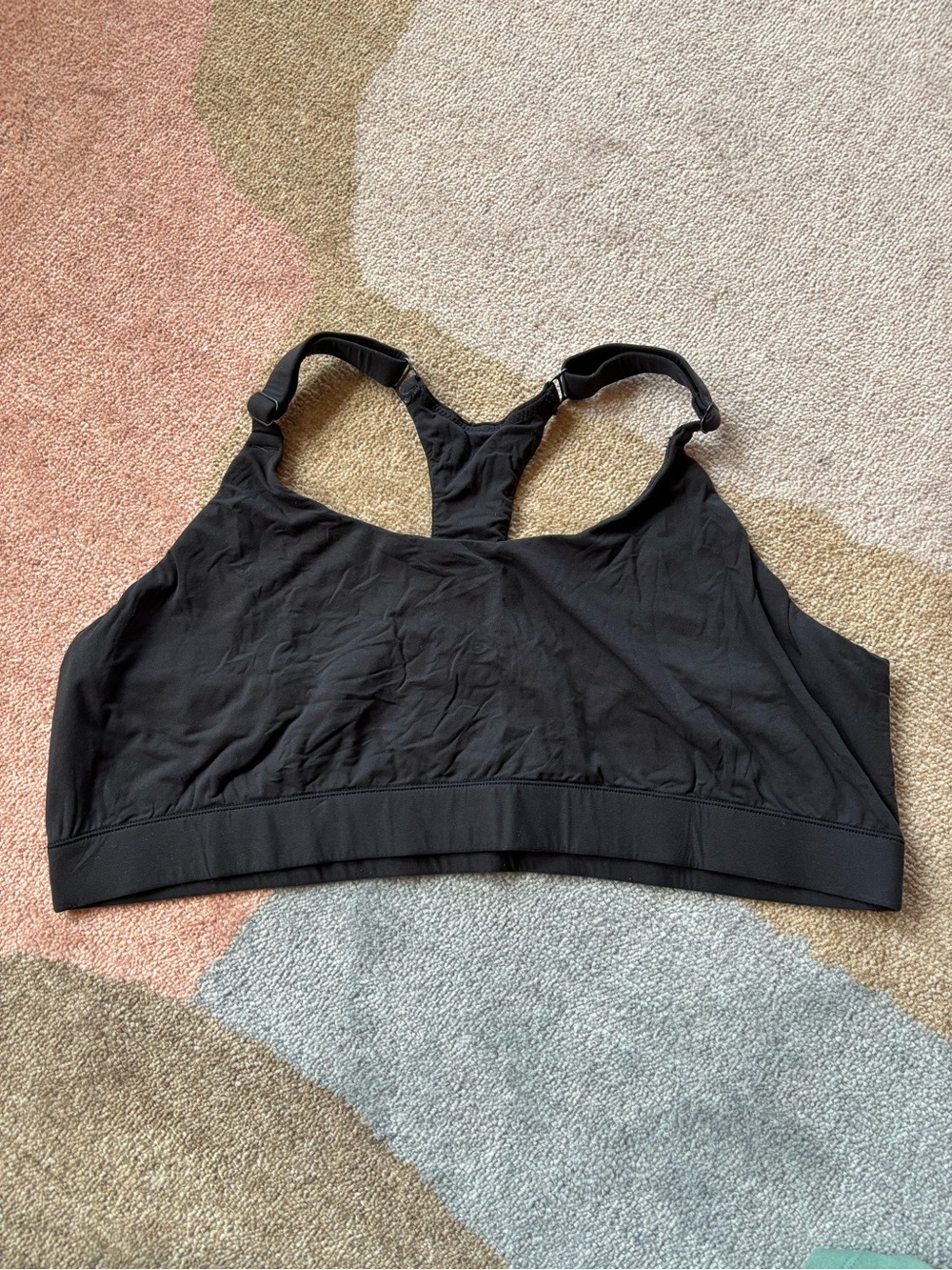 SKIMS Fits Everybody Black Racerback Bra